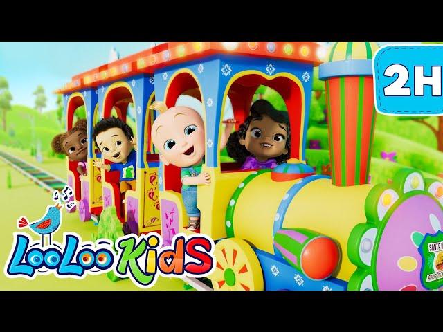 Vehicles Song, The Wheels on the Bus - S4EP87 Dance Along Super Mix - LooLoo Kids Songs for Kids