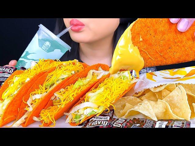 ASMR CRUNCHY TACOS TACO BELL MUKBANG *NO TALKING* (EATING SOUNDS) EATING SHOW | ASMR Phan