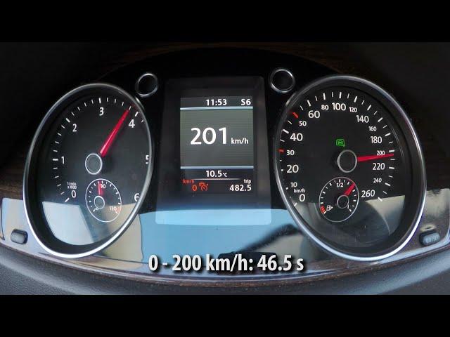 Volkswagen Passat B7 DSG 2.0 TDI (170hp) acceleration