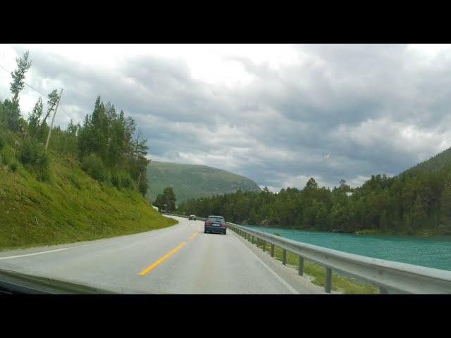 Scenic drive from Grotli to Lom Norway in 4K