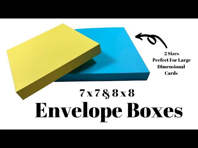 Large Envelope Boxes for Cardmaking 7" x 7" & 8" x 8" Sizes