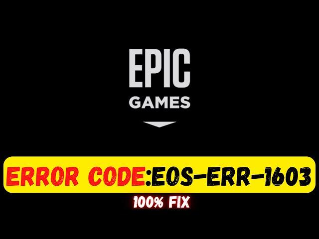 How to Fix Epic online services has failed to install Error Code: EOS-ERR-1603 (2023)