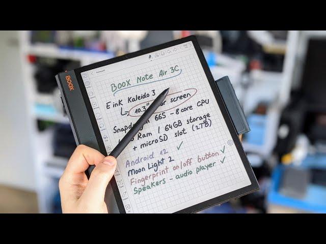 Boox Note Air 3C - Best digital notebook now with color E-ink display !