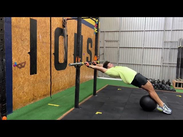 BMU Swing Drill - Medball and Low Bar