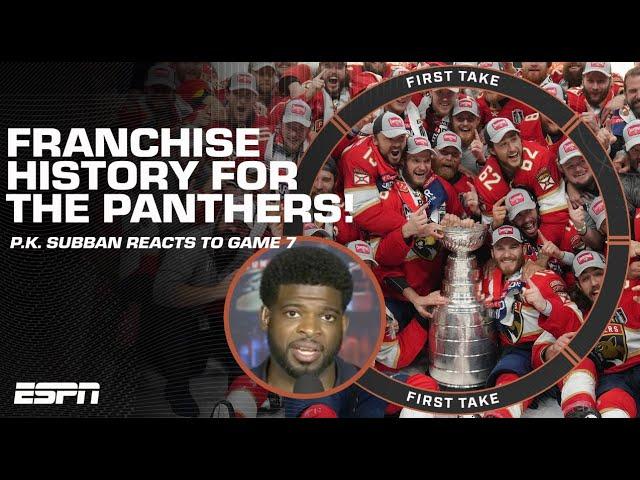 FRANCHISE HISTORY  Reaction to the Panthers winning their FIRST Stanley Cup Final | First Take