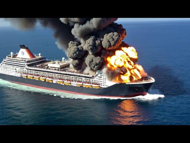 1 MINUTE AGO! German TAURUS missile hits Russia's largest cruise ship in the Black Sea