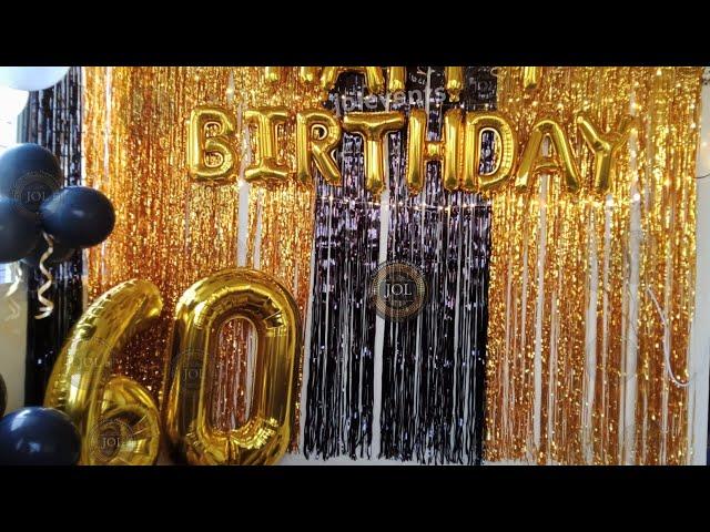 60th Birthday Party Decoration Ideas at Home Using Balloons. Father's 60th Birthday Party Surprise