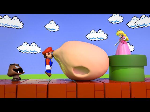 Mario eats a weird Mushroom! Super Mario Bloopers V2 