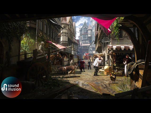 Medieval Town Ambience | Realistic Immersive Soundscape