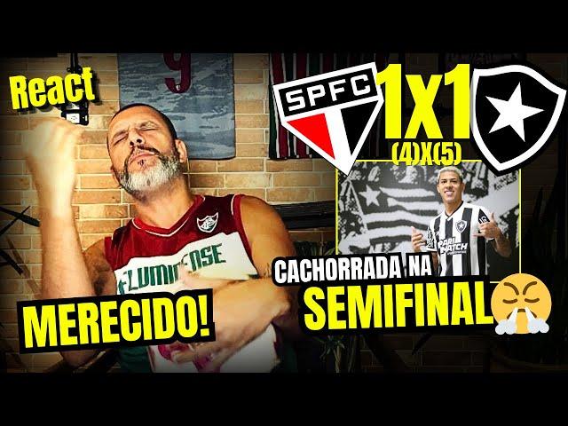 React melhores momentos São Paulo 1(4)x(5)1 Botafogo | Glorioso na Semi da Liberta e merecido!