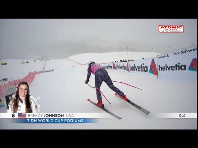 Breezy Johnson  - St. Moritz - women's downhill, Dec 16, 2022 #weareskiing #sheskis @atomic