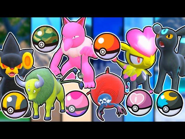 CATCHING A SHINY IN EVERY POKEBALL in Pokémon Scarlet & Violet