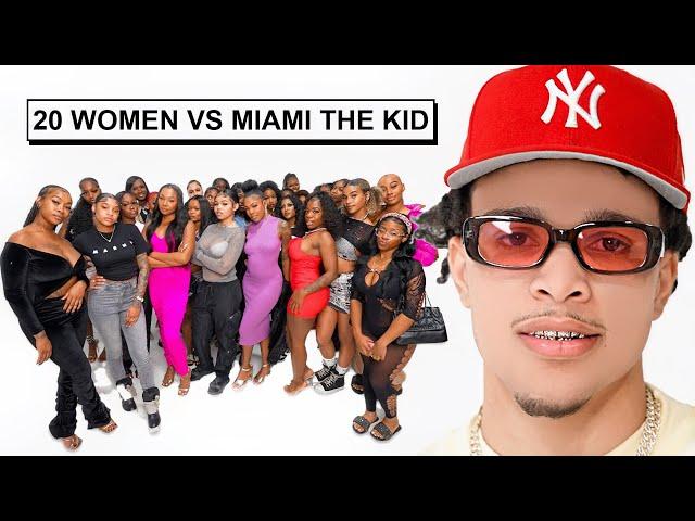 20 WOMEN VS 1 YOUTUBER: MIAMITHEKID