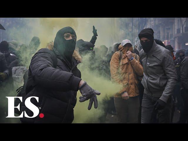 Paris riot 2019:  clashes on streets of France over Macron pension reforms