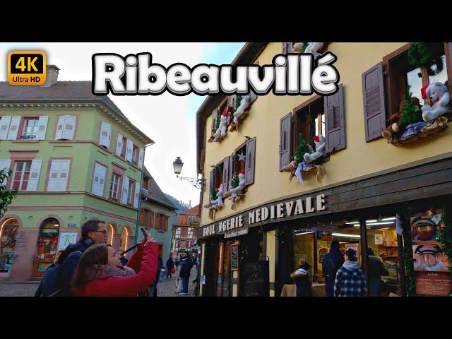  Ribeauvillé - The Magic of Christmas, Alsace, France - Complete Walking Tour - 4K 60fps