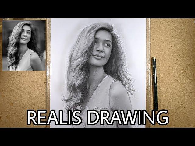 Realistic Portrait Drawing with Graphite Pencil