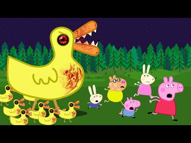 Zombie Apocalypse , Peppa Run Now!! - Attack of the Killer Ducks | Peppa Pig Funny Animation