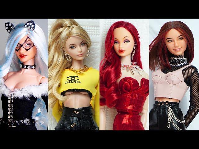 Barbie Doll Makeover Transformation ~ DIY Miniature Ideas for Barbie ~ Wig, Dress, Faceup, and More!