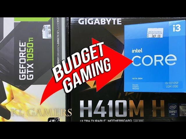 intel Core i3 10105F GIGABYTE H410M H msi GTX1050Ti Budget Gaming PC Build 2021