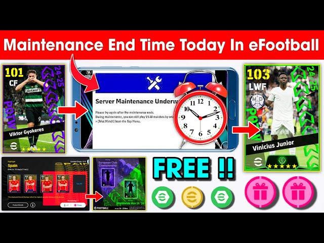 Maintenance End Time Today In eFootball™ 2025 Mobile !! Pes Server Maintenance End Time Today 