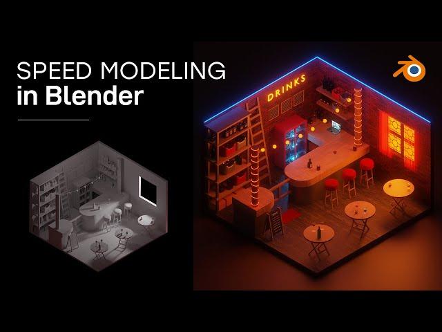 Speed Modeling in Blender - Isometric Bar