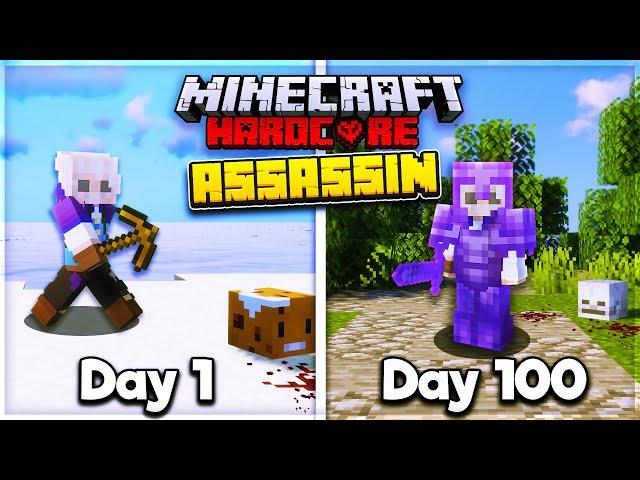 I Spent 100 days as an Assassin in Hardcore Minecraft...Here's What Happened