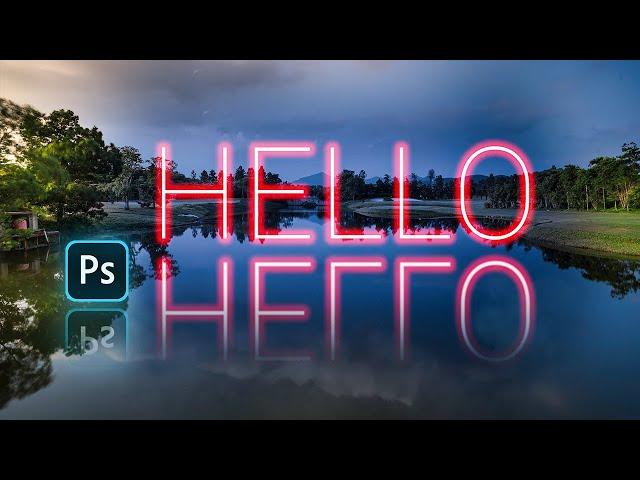 Easily Create Editable Glowing Text Effect with Reflections in Photoshop