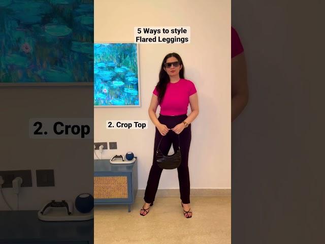 Fashion Hacks 5 Ways to style flared leggings or yoga pants  #Shorts #backtoschool #casualoutfits