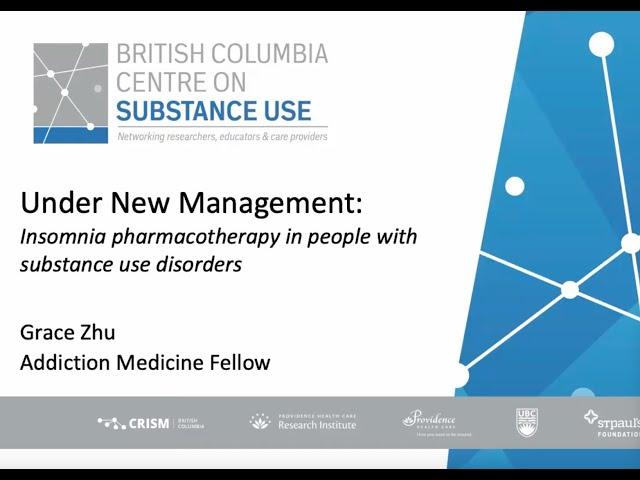 What's New in Addiction Medicine Vol. 117 Insomnia pharmacotherapy in people with SUD