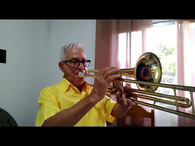 Iniciando Pelo Trombone. Escala com notas de 1 tempo. Pedro, Aluno Zebedeu.