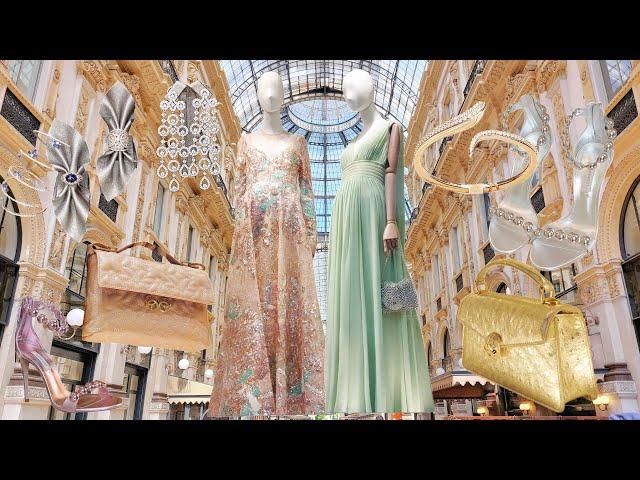 Shopping in Milan: ELIE SAAB, MAXMARA, BULGARI, FENDI, ARMANI, DAMIANI... Luxury Shopping Vlog 2024.