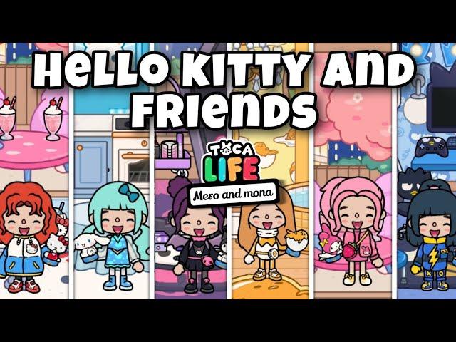 Toca life world | Hello kitty and friends house challenge  [ Cute toca boca house ideas]