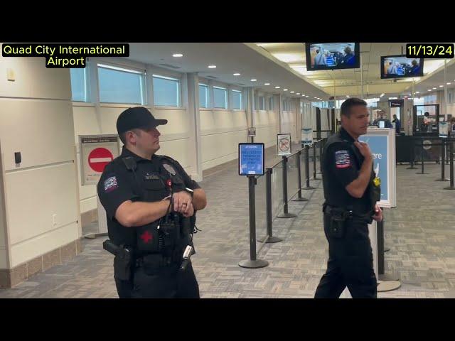 Ignorant Airport security threatens to Arrest Us! - Quad City International Airport Audit