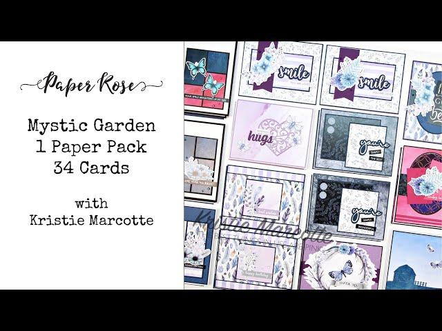 Mystic Garden - 34 cards from one paper pack with Kristie | Cardmaking with Paper Rose Studio