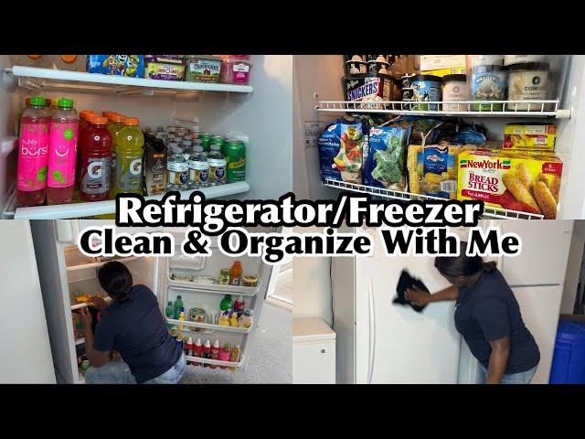 REFRIGERATOR/FREEZER CLEAN & ORGANIZE WITH ME| EXTREME CLEANING MOTIVATION