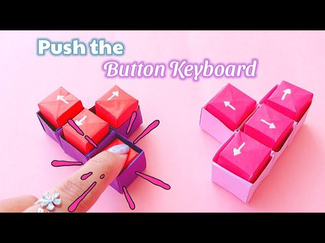 DIY Origami Pop up Button Keyboard | No Glue Paper Fidget Toys