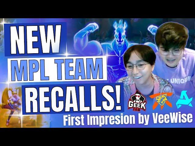 SINO ANG MAY PINAKAPASABOG NA RECALL?! | VEEWISE FIRST IMPRESSION ON THE NEW MPL TEAM RECALLS