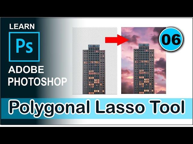 Adobe Photoshop Tutorial Urdu / Hind - Polygonal Lasso Tool 06.