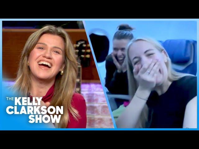 Kelly Clarkson Meets Best Friends Going Viral On TikTok For Rare Solo Flight Experience