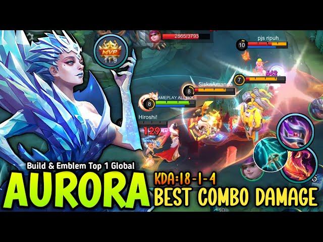 AURORA NEW 1 SHOT COMBO WITH PERFECT BUILD & EMBLEM CAN CARRY THE TEAM - BUILD TOP 1 GLOBAL AURORA