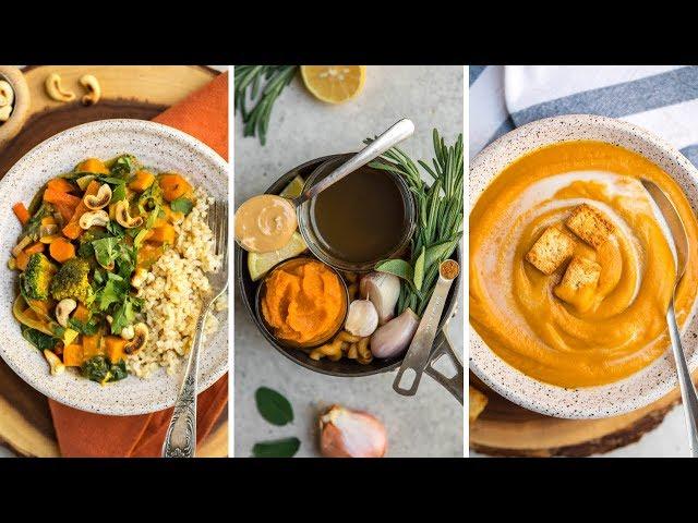 3 SAVORY Vegan Pumpkin Recipes (in One Pot!)