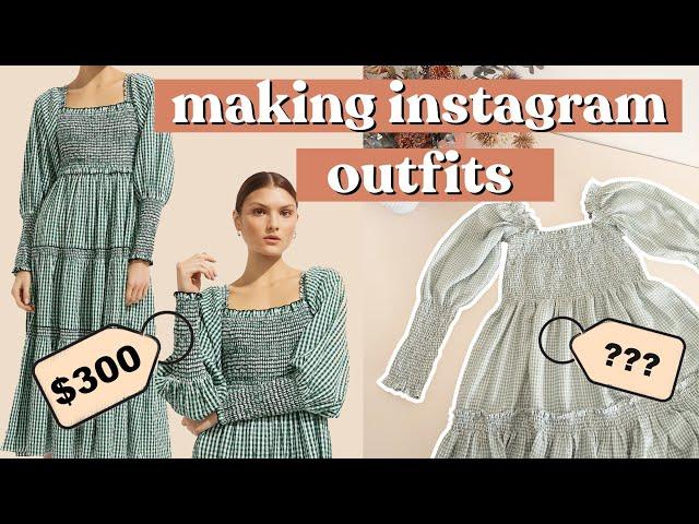 Is This Dress Worth $300?? DIY Shirred-Sleeve Dress | Making Outfits From Instagram