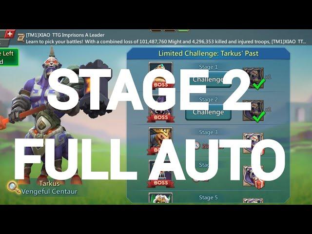 Limited Challenge Stage 2 Vengeful Centaur..full auto..Tarkus Past..Lords mobile