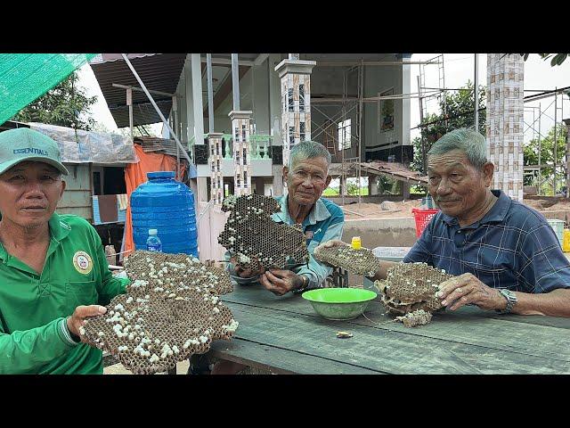 Nhộng Ông Vò Vẽ Nấu Cháo Đậu Xanh Béo Không Thể Tả.Góc Làng Quê#1292