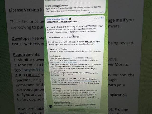 KS5L oc firmware also out #ks5l #kaspa #iceriver #cryptomining