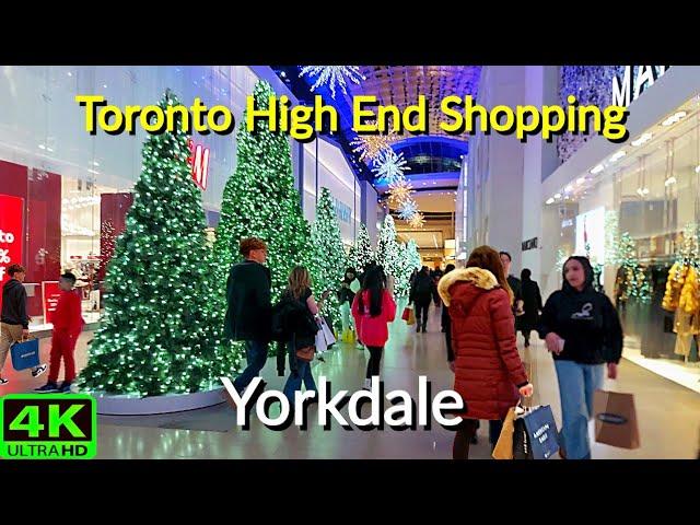 【4K】TORONTO MOST LUXURIOUS SHOPPING MALL IN CANADA | YORKDALE BOXING DAY | SHOPPING WALK