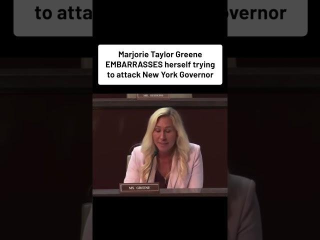 Marjorie Taylor Greene EMBARRASSES herself trying to attack New York Governor