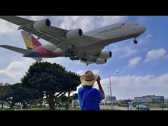 2 hours Los Angeles LAX Airport  Plane Spotting ! RUSH HOUR / Close up, Heavy landing/Take off