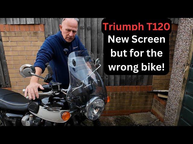 £78 PUIG PLUS SCREEN on Triumph T120 Bonneville from TRIUMPH SCRAMBLER 400X