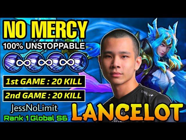 JessNoLimit Lancelot Show No Mercy! 20 Kill Double Gameplay - Top 1 Popularity by JessNoLimit - MLBB